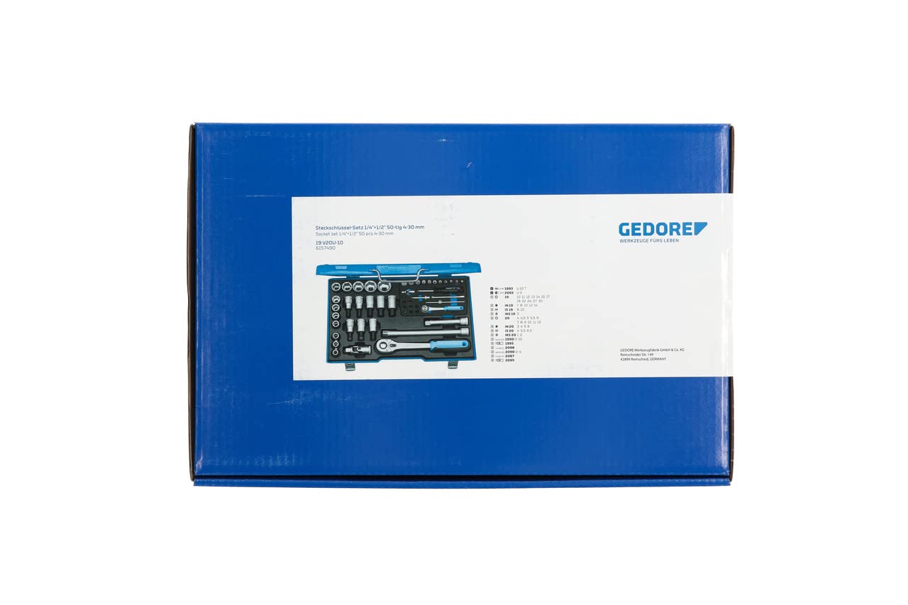 50-Piece Socket & Ratchet Tool Set SAE/Metric