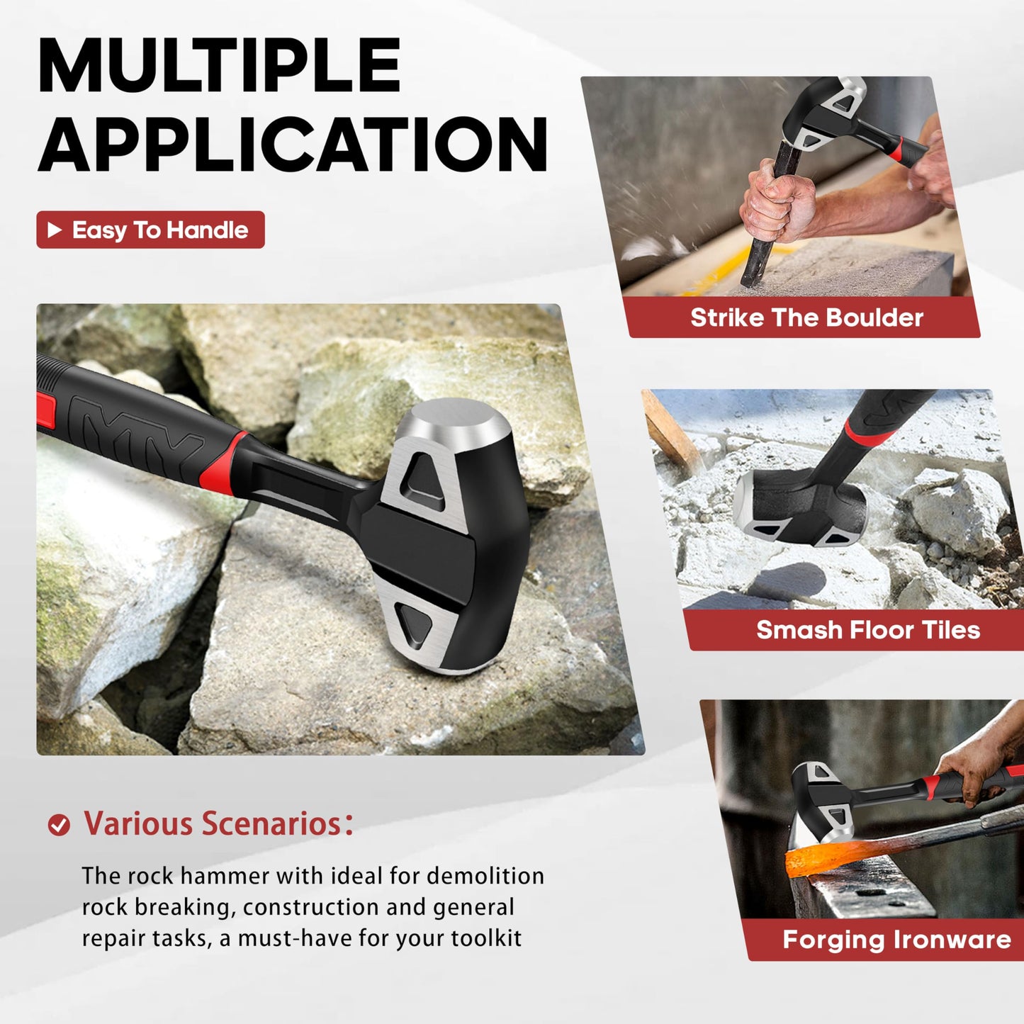 3lb Heavy Duty Sledge Hammer