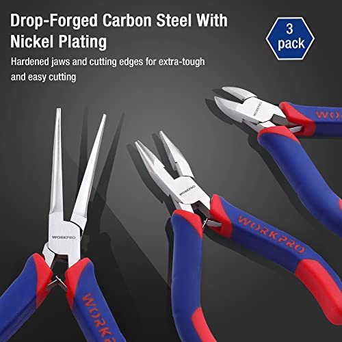3-Piece Mini Pliers Set for Crafts & Repairs