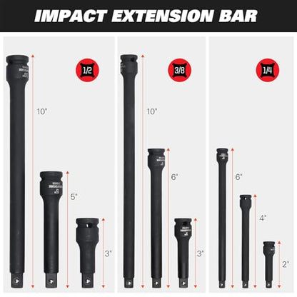 153-Piece Master Impact Socket Set SAE & Metric