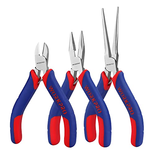 3-Piece Mini Pliers Set for Crafts & Repairs