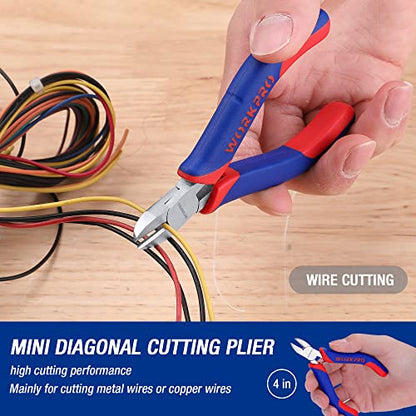 3-Piece Mini Pliers Set for Crafts & Repairs