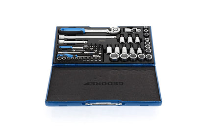 50-Piece Socket & Ratchet Tool Set SAE/Metric