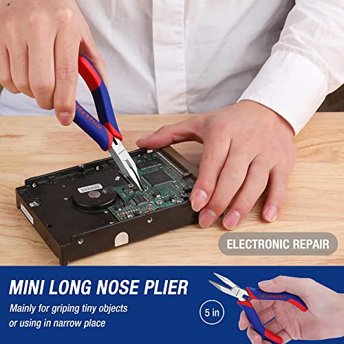 3-Piece Mini Pliers Set for Crafts & Repairs