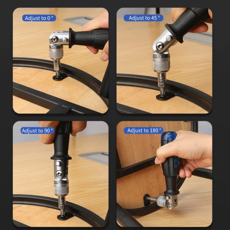 Adjustable Ratchet Screwdriver Set with 10 Bits