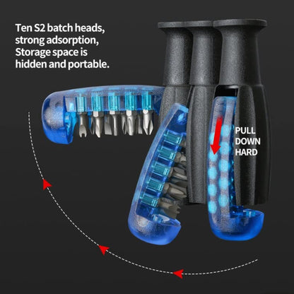 Adjustable Ratchet Screwdriver Set with 10 Bits