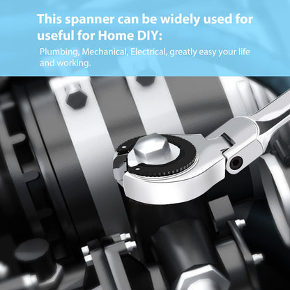 Metric Flex-Head Ratcheting Wrench