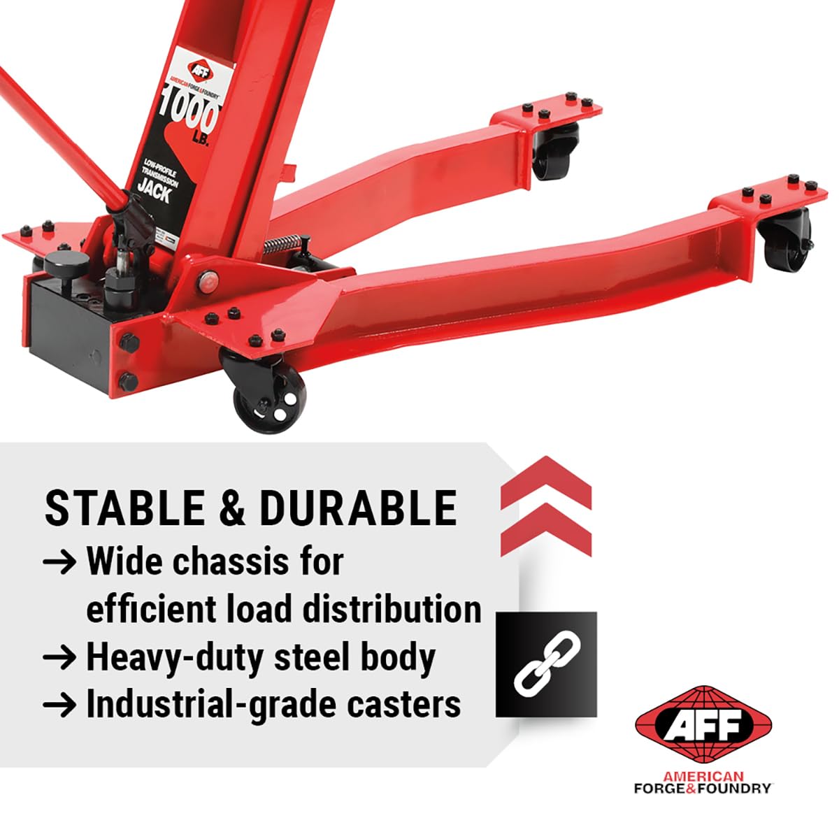 4,400 lb Heavy Duty Transmission Jack with Adjustable Lift