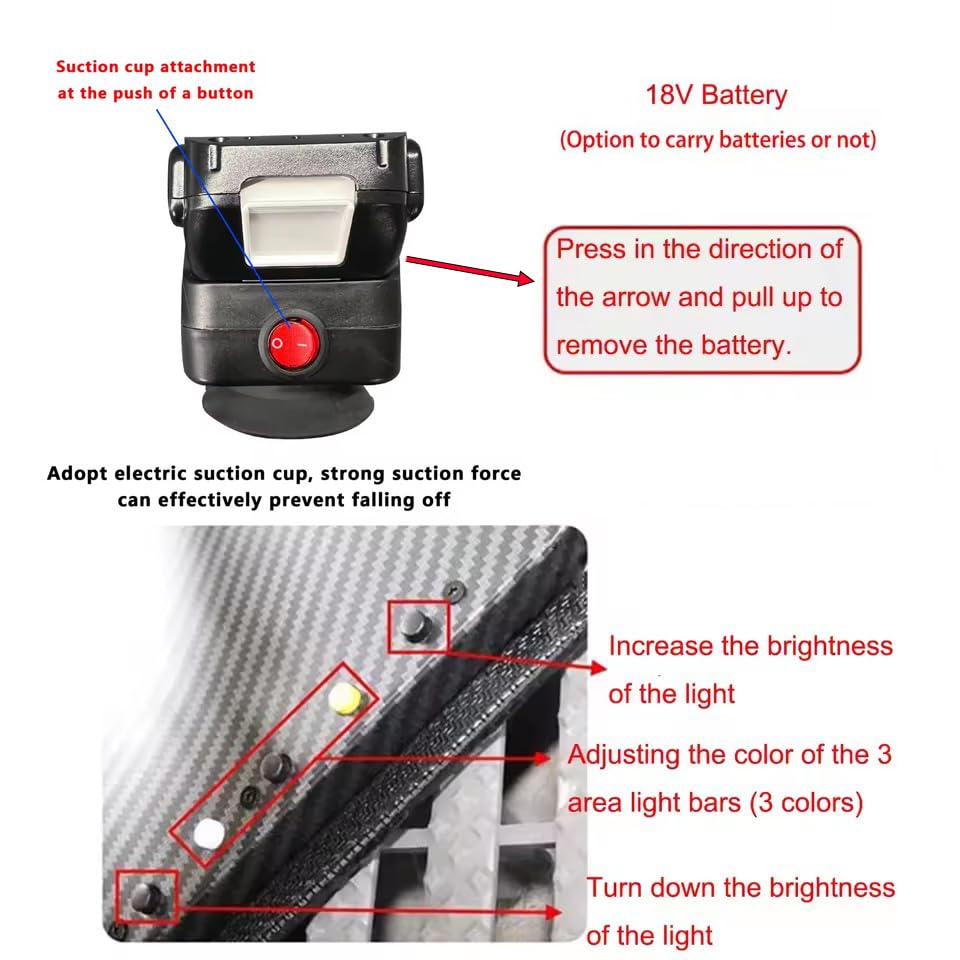 PDR Dent Repair Light with Electric Suction Cups