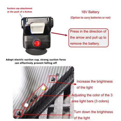 PDR Dent Repair Light with Electric Suction Cups