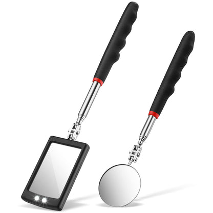 2-Piece LED Telescoping Inspection Mirror Set