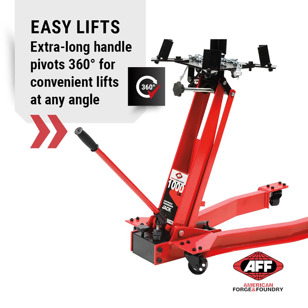 4,400 lb Heavy Duty Transmission Jack with Adjustable Lift