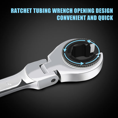 Metric Flex-Head Ratcheting Wrench