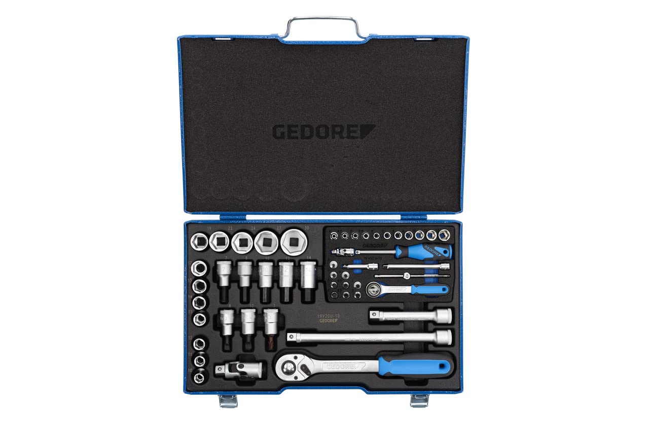 50-Piece Socket & Ratchet Tool Set SAE/Metric