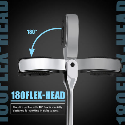Metric Flex-Head Ratcheting Wrench