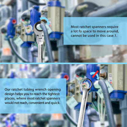 Metric Flex-Head Ratcheting Wrench