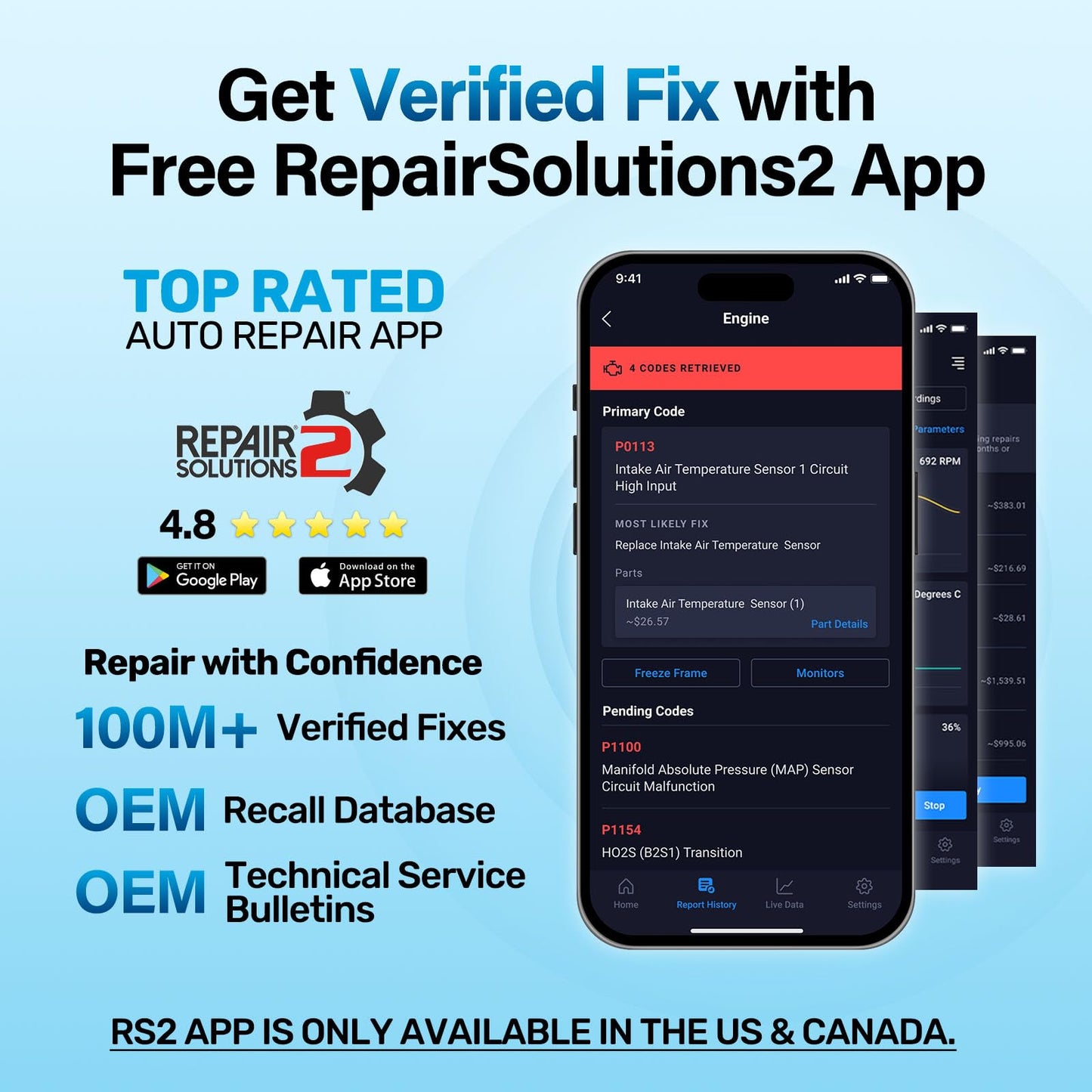 OBD2 Diagnostic Scanner with ABS & Reset Functions