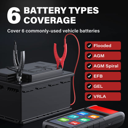 6V/12V Battery Analyzer & OBD2 Scanner