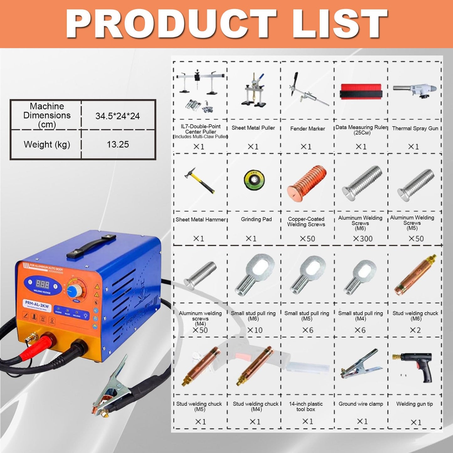 Electric Dent Puller Spot Welder Kit