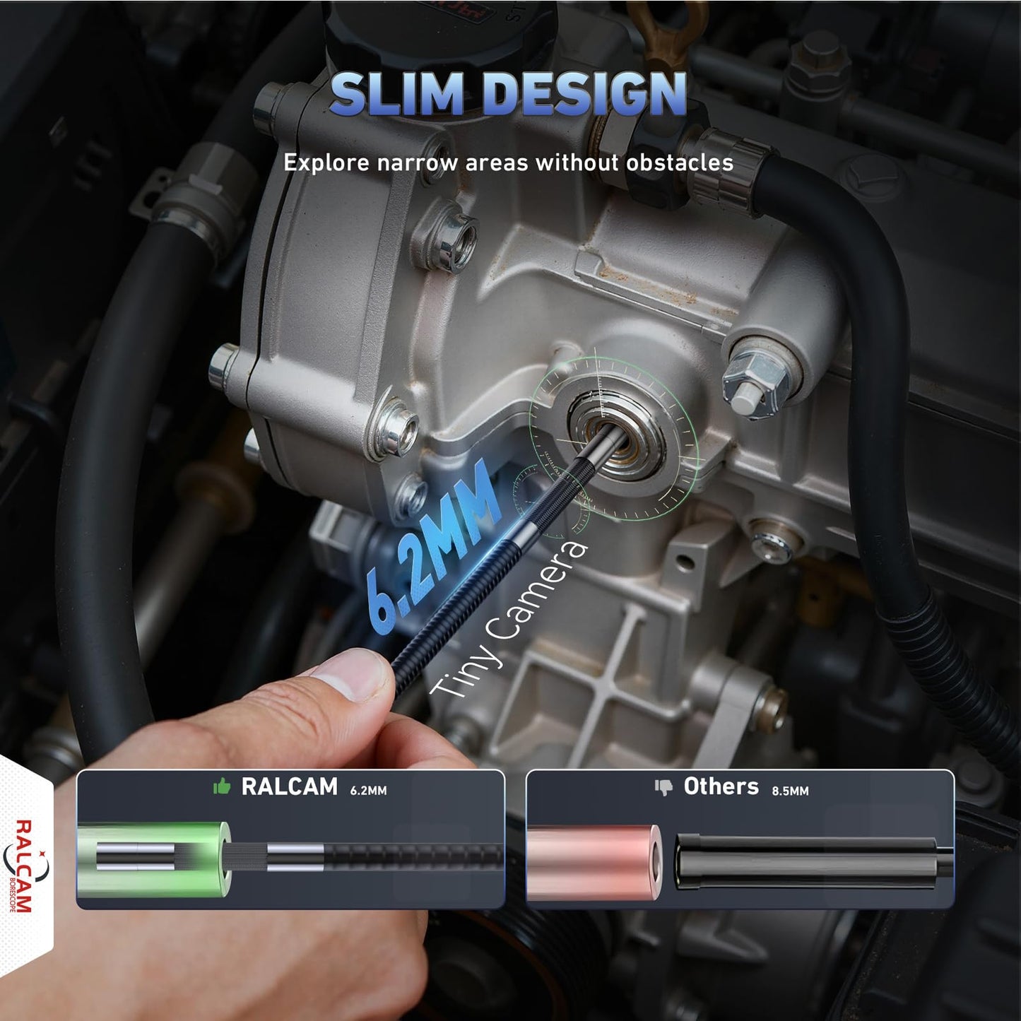 360° Articulating Automotive Borescope Camera