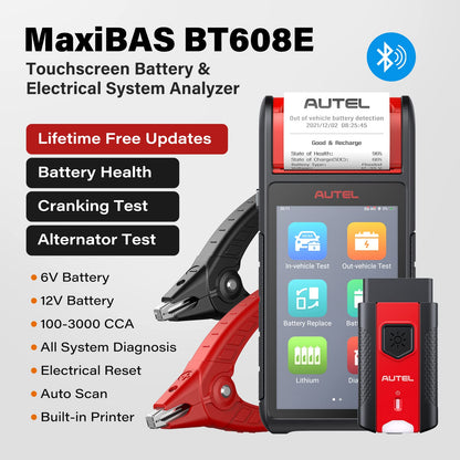 6V/12V Battery Analyzer & OBD2 Scanner