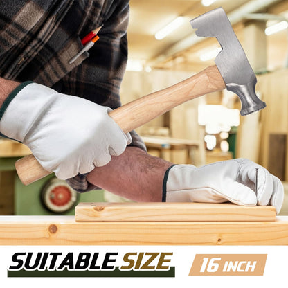 2-Piece Drywall Hammer Set with Wood Handle