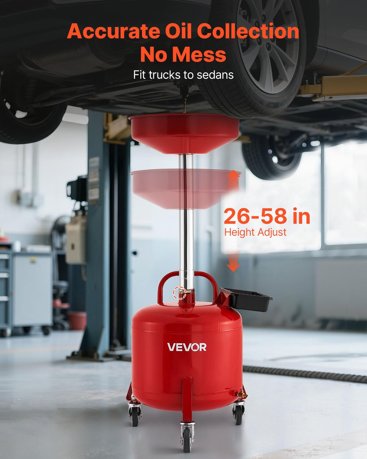 Waste Oil Drain Tank for Automotive Fluid Service