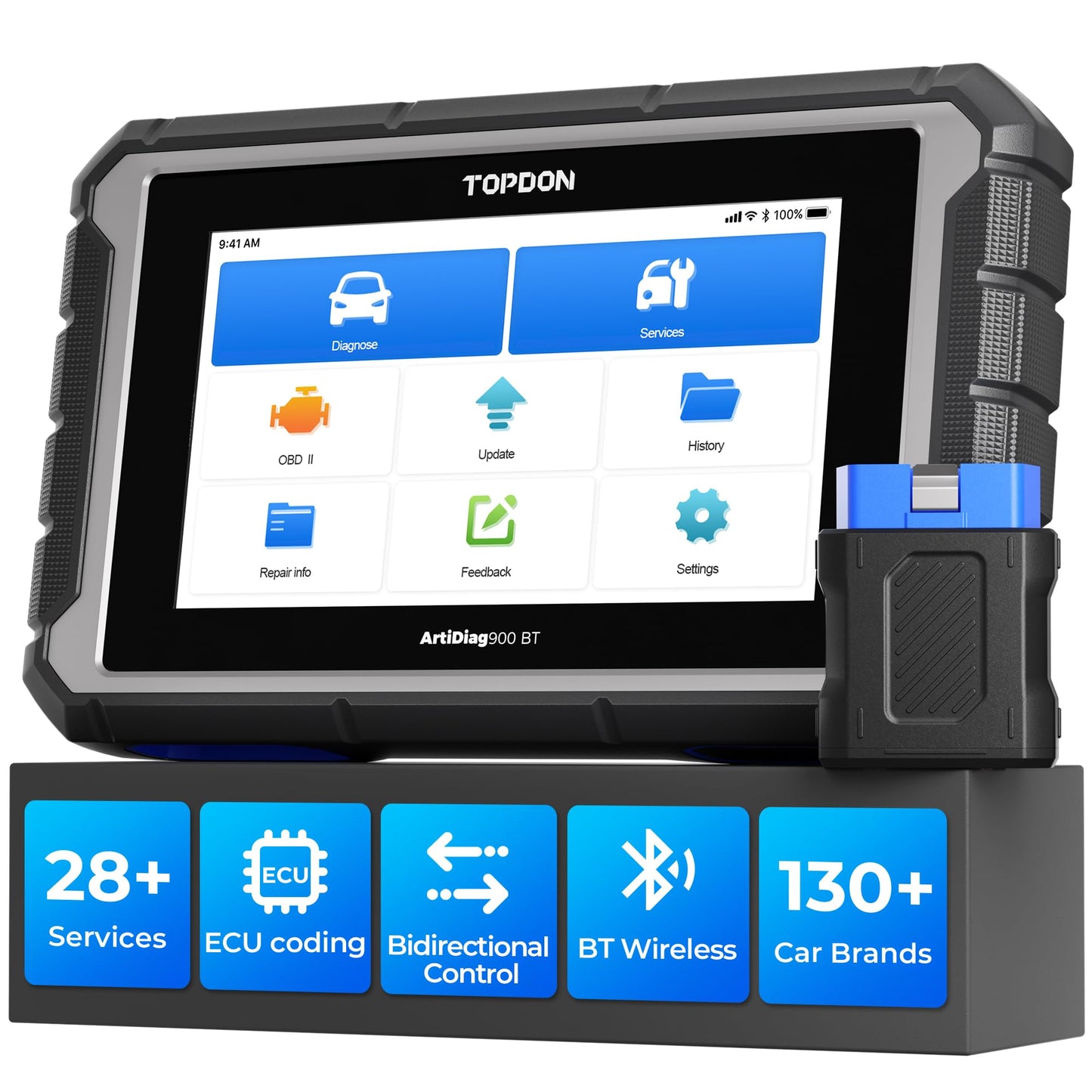 Wireless OBD2 Diagnostic Scanner with ECU Coding
