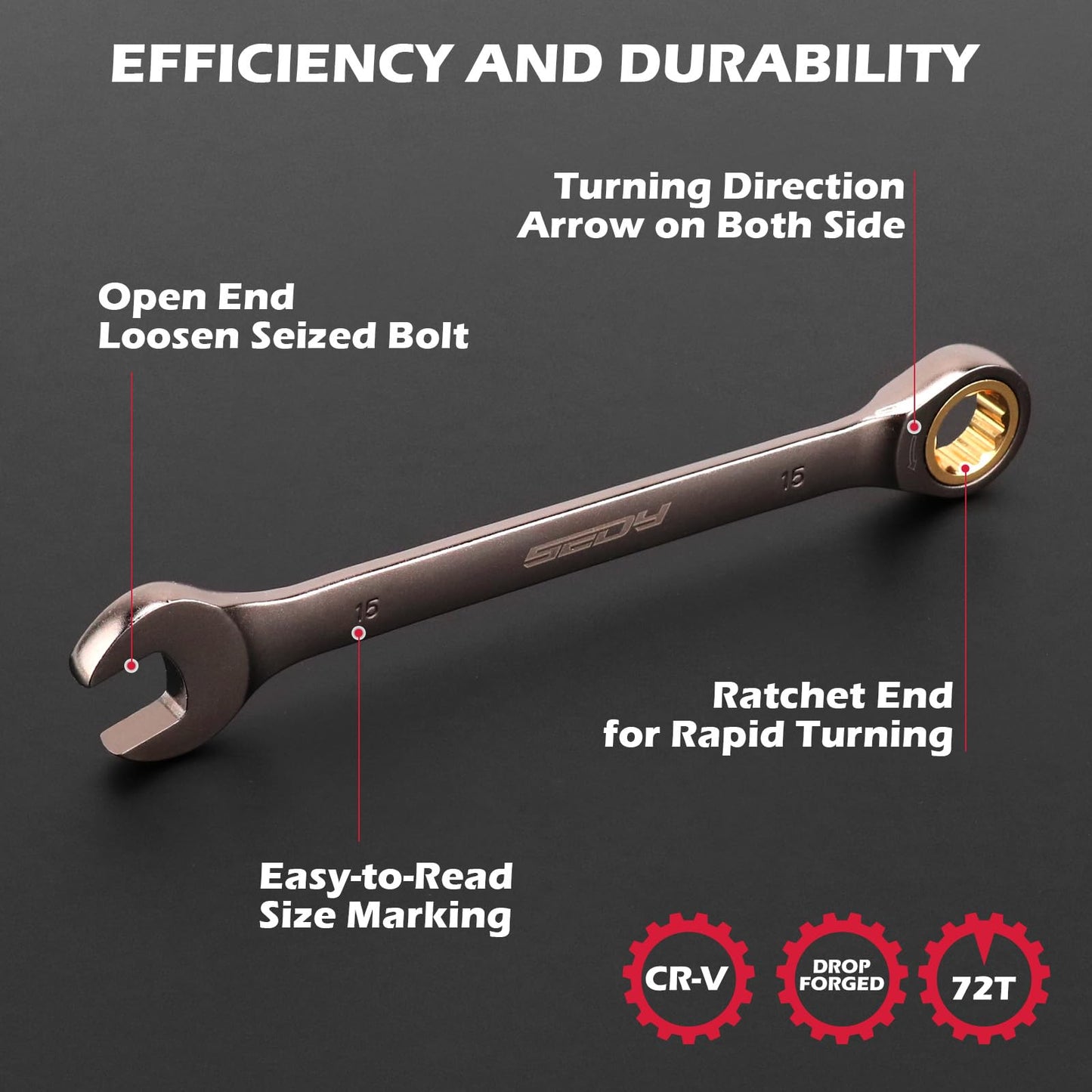 Combination Wrench Set with Magnetic Organizer