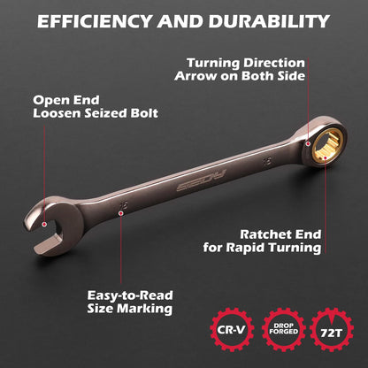 Combination Wrench Set with Magnetic Organizer