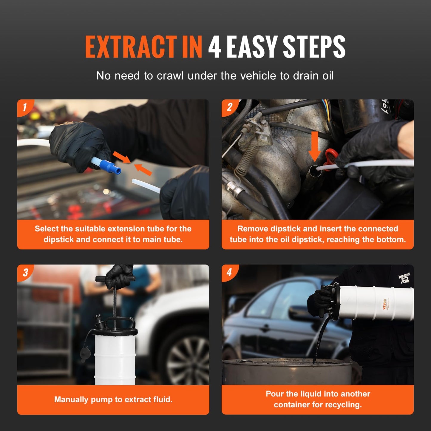 15L Dual-Mode Fluid Extractor for Oil & Fluid Transfer