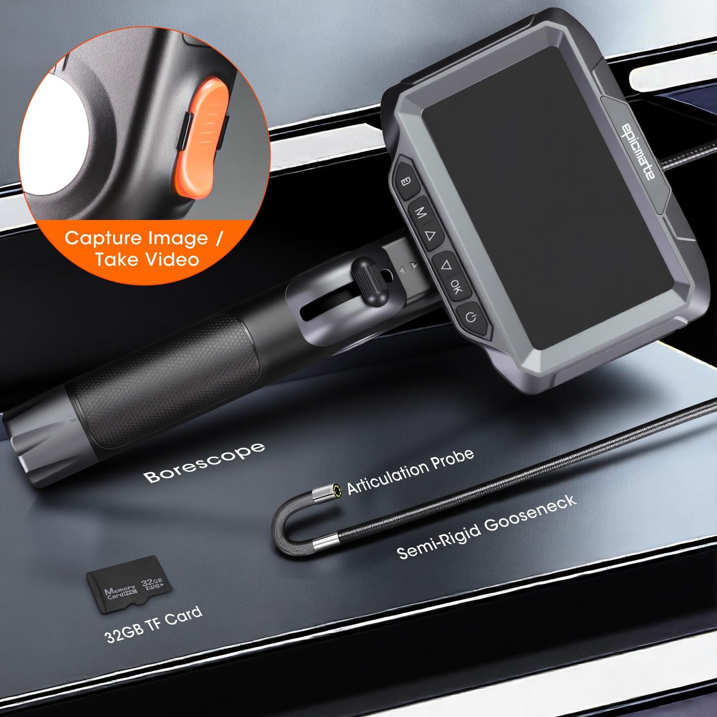 Articulating Borescope Inspection Camera