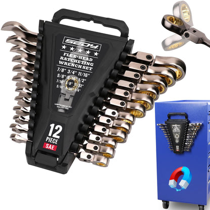 Combination Wrench Set with Magnetic Organizer
