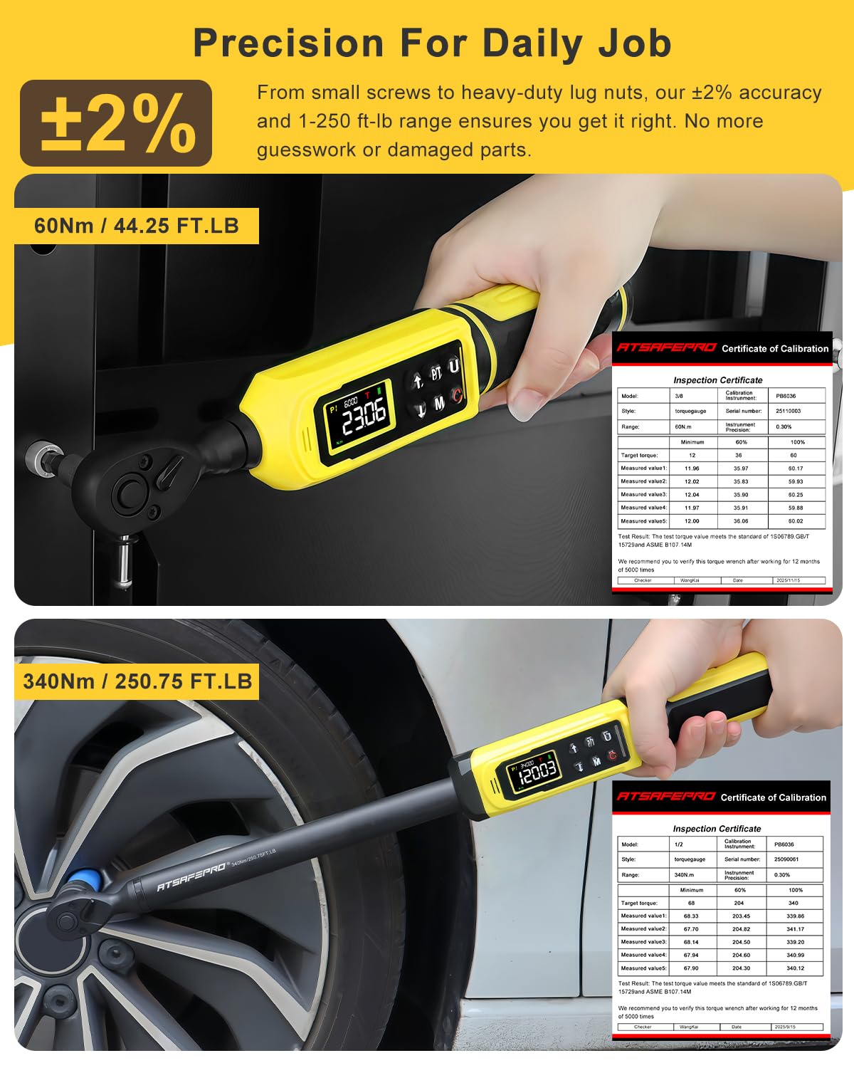 Digital Torque Wrench Set with LCD Display