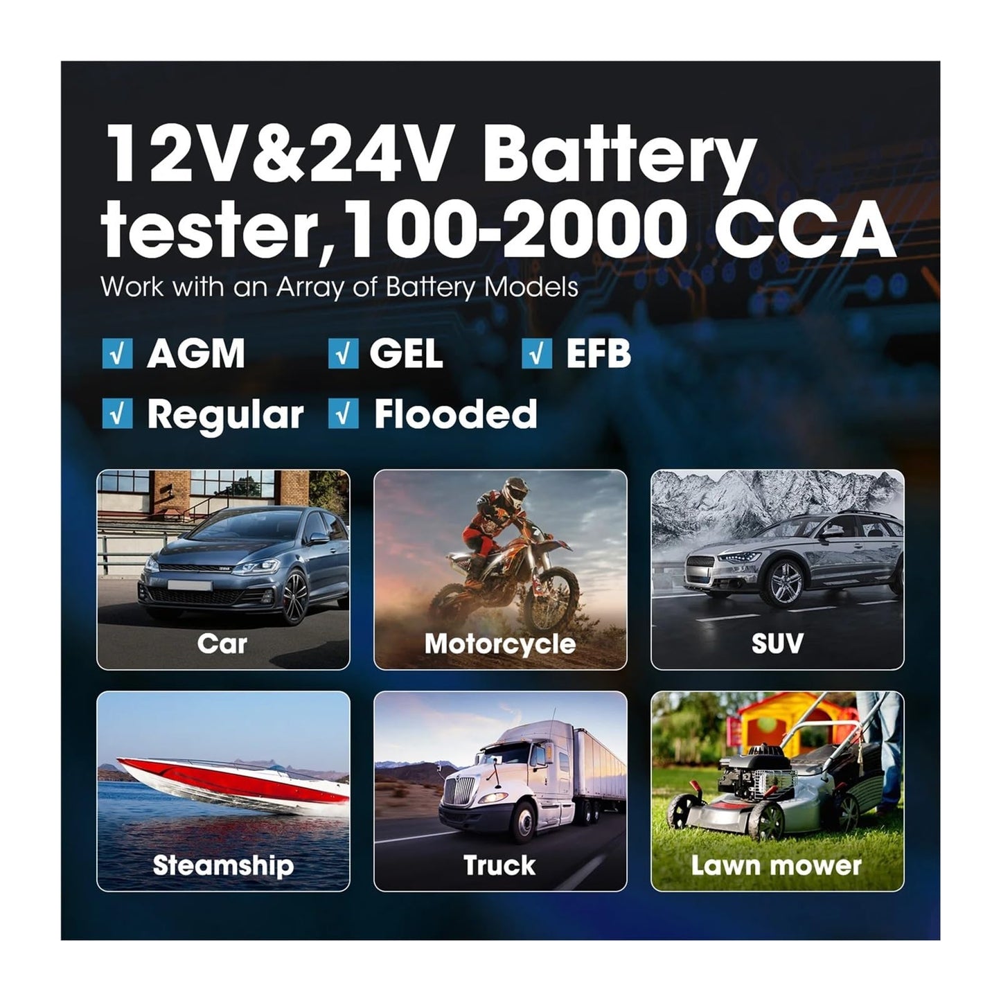 12V Digital Automotive Battery Tester