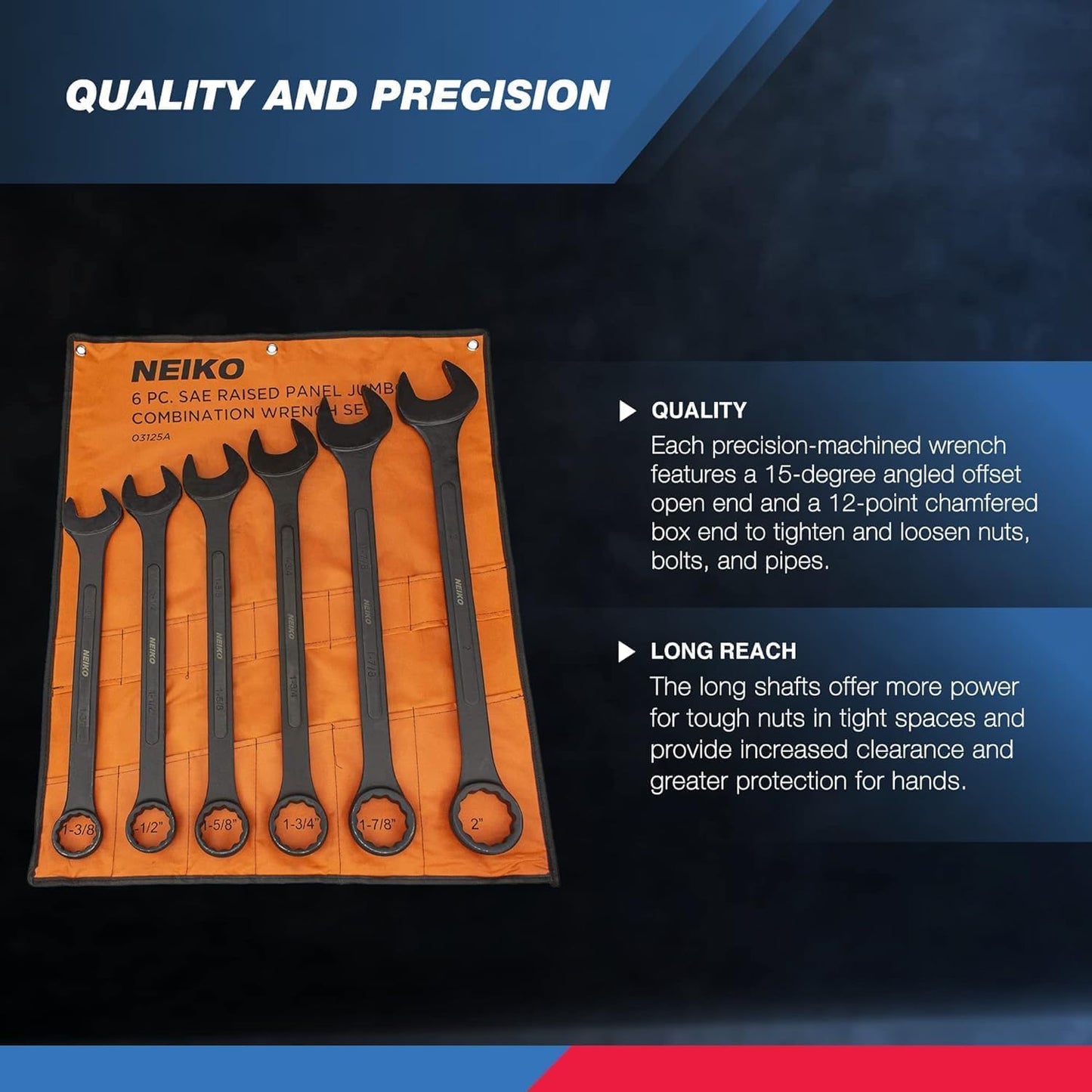 Jumbo Heavy Duty Combination Wrench Set