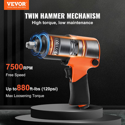 Lightweight Pneumatic Air Impact Wrench