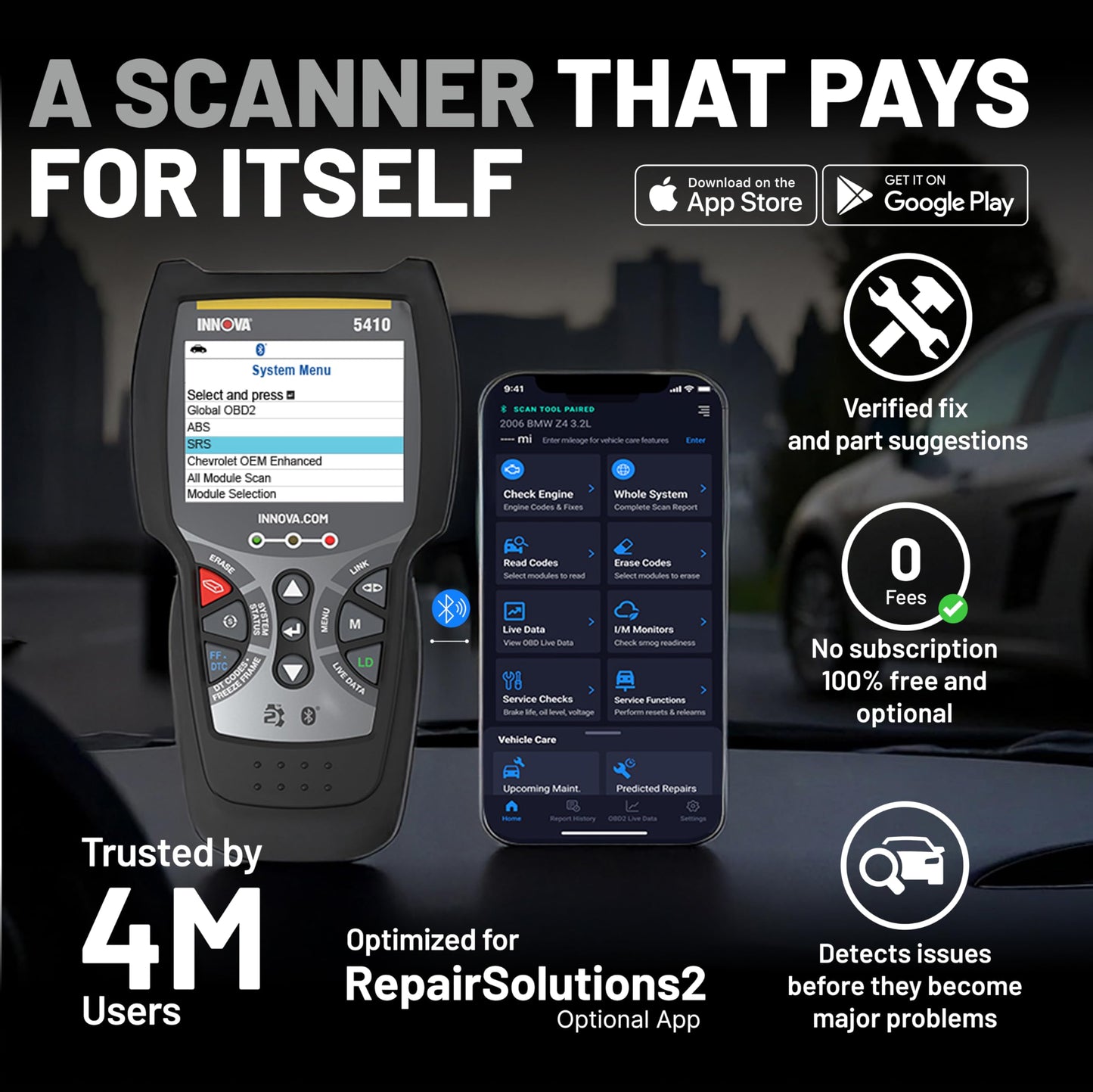 All-System OBD2 Scanner for Cars & Trucks