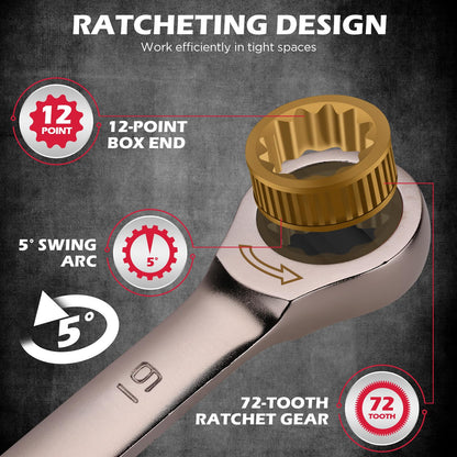 Combination Wrench Set with Magnetic Organizer
