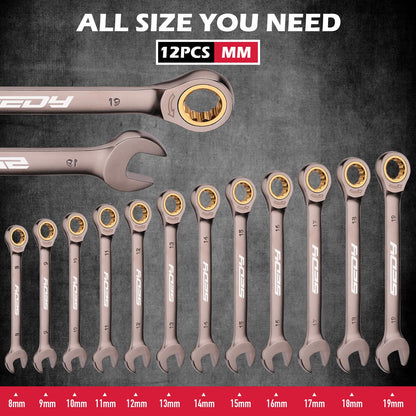 Combination Wrench Set with Magnetic Organizer