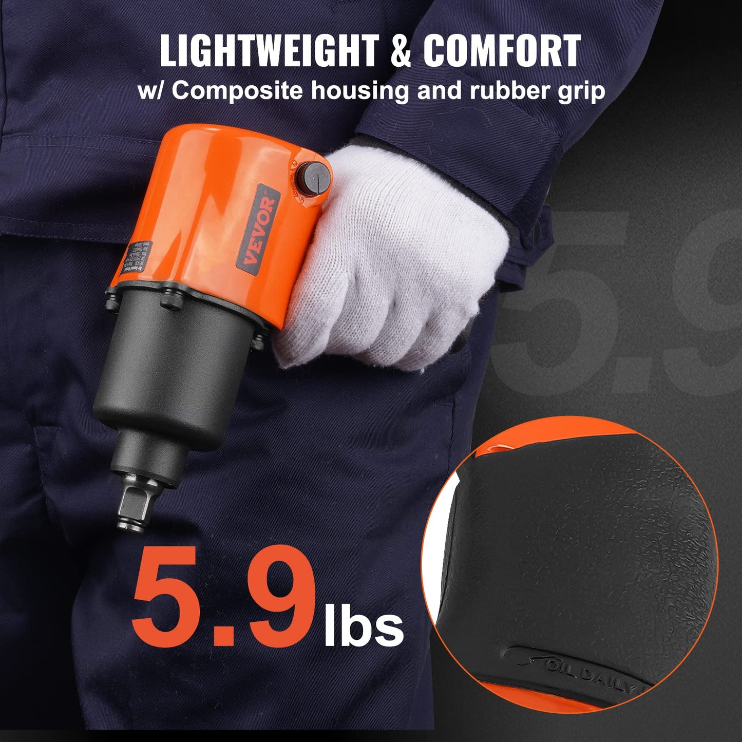 Lightweight Pneumatic Air Impact Wrench