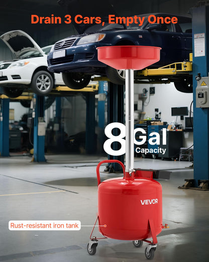 Waste Oil Drain Tank for Automotive Fluid Service