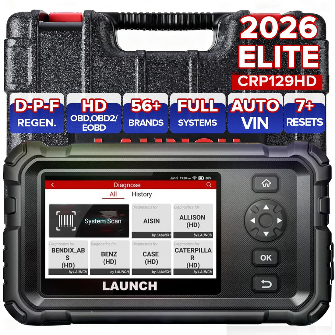 Heavy Duty Truck Diagnostic Scanner with DPF Regen