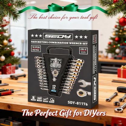 Combination Wrench Set with Magnetic Organizer
