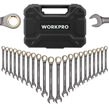 22-Piece Ratcheting Wrench Set with Organizer Box