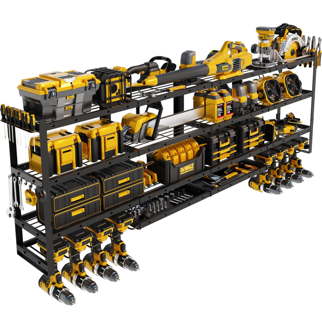 Wall Mount Power Tool Organizer with Drill Holder