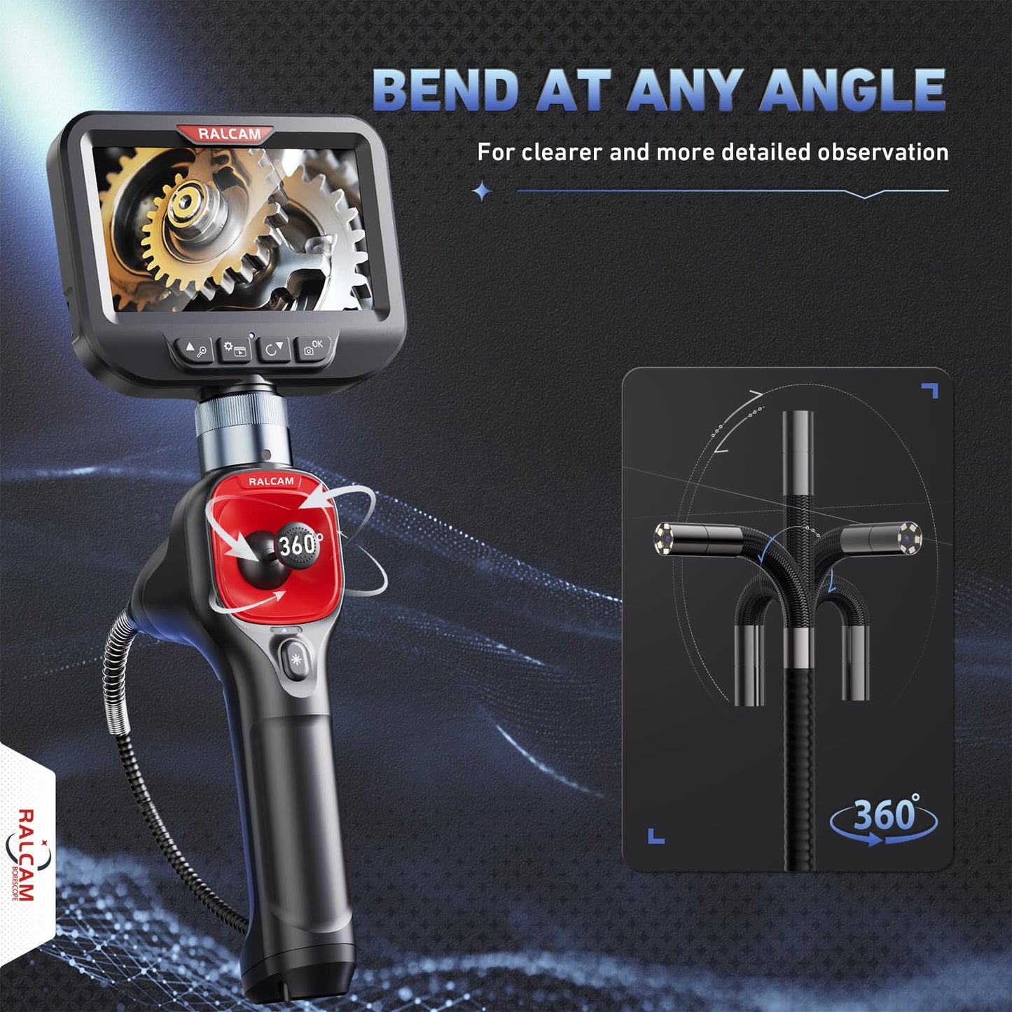 360° Articulating Automotive Borescope Camera