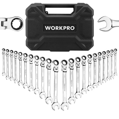 22-Piece Ratcheting Wrench Set with Organizer Box
