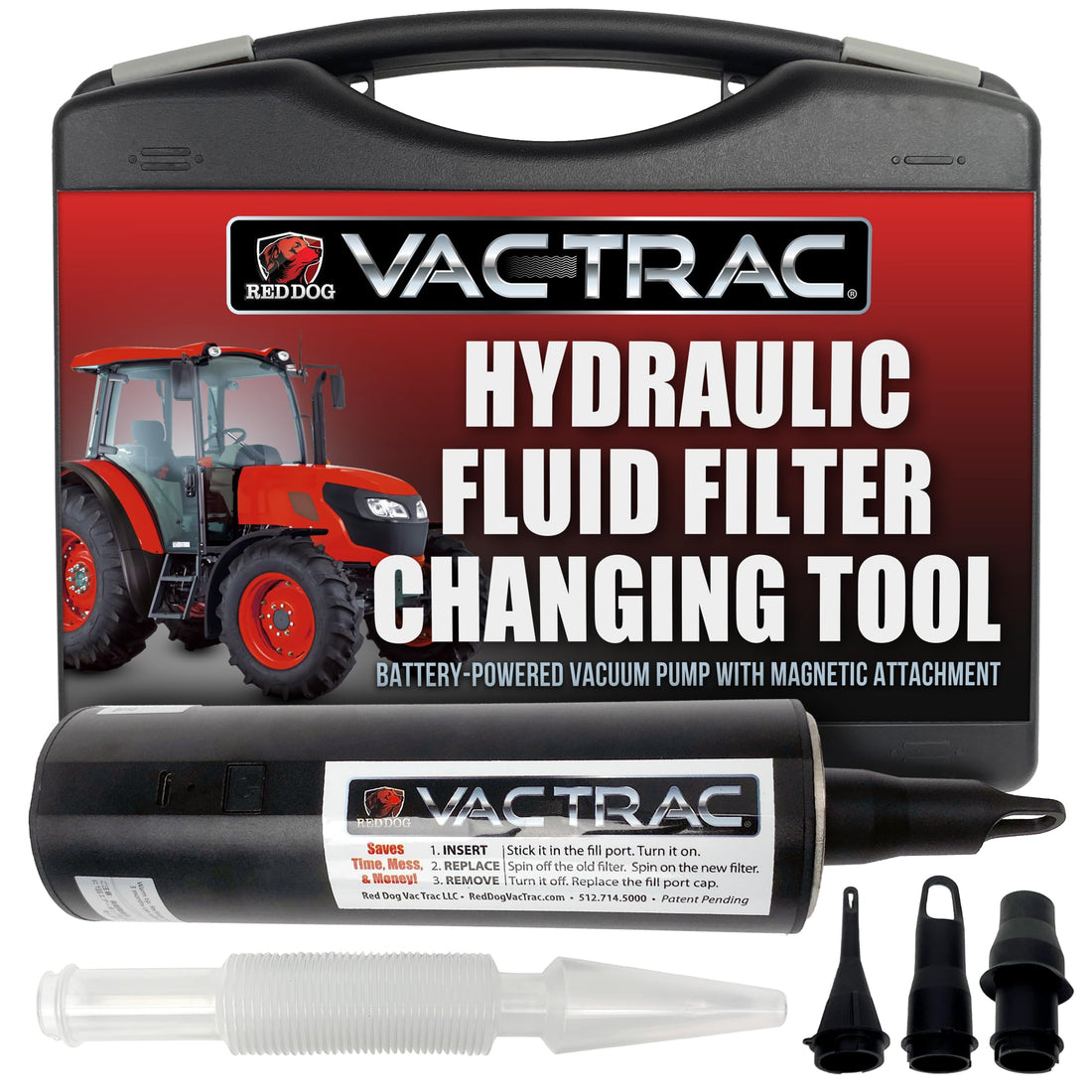 Hydraulic Vacuum Tool Kit for Tractor Fluid Service