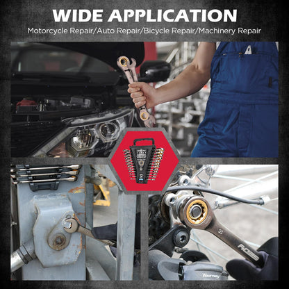 Combination Wrench Set with Magnetic Organizer